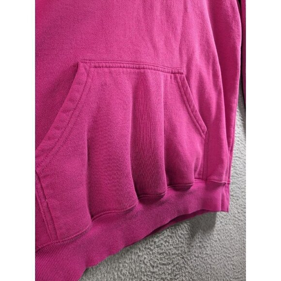 Cabela's Hoodie Womens Medium Pullover Sweatshirt Cotton Poly Spellout Pink - Picture 14 of 15